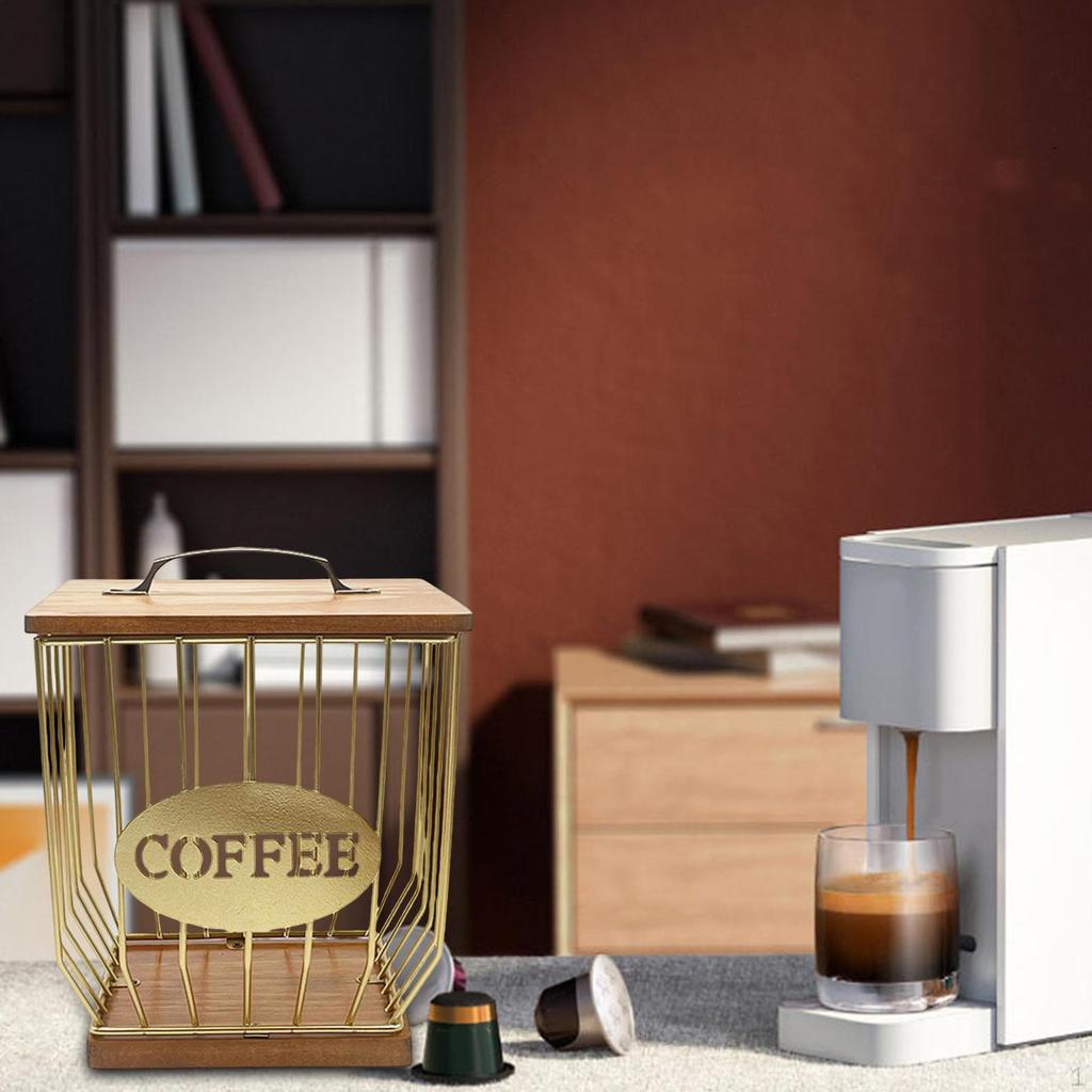 Porta Caffè Cestino Portaoggetti Custode Espresso Organizer Portapiano Cucina per Capsule