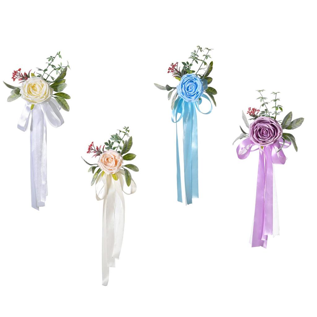 Rustic Wedding Chair Flower Chair Decorations Wedding Ceremony Aisle Decoration for Celebration Holiday Parties Ceremony Dining