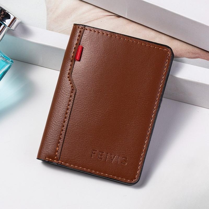 Portofel Mini pentru Bărbați Ultra-subțire Piele Moale Portofel pentru Carduri de Credit Clip pentru Bani Suport pentru Carduri Portofele Scurte Verticale de Înaltă Calitate