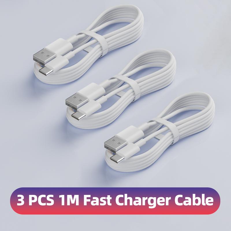 Xiaomi 1-3PCS 10A 100W Type C Super Fast Charging Cable Data Cord For Huawei For OPPO For vivo For iQoo Quick Charing USB C Cables