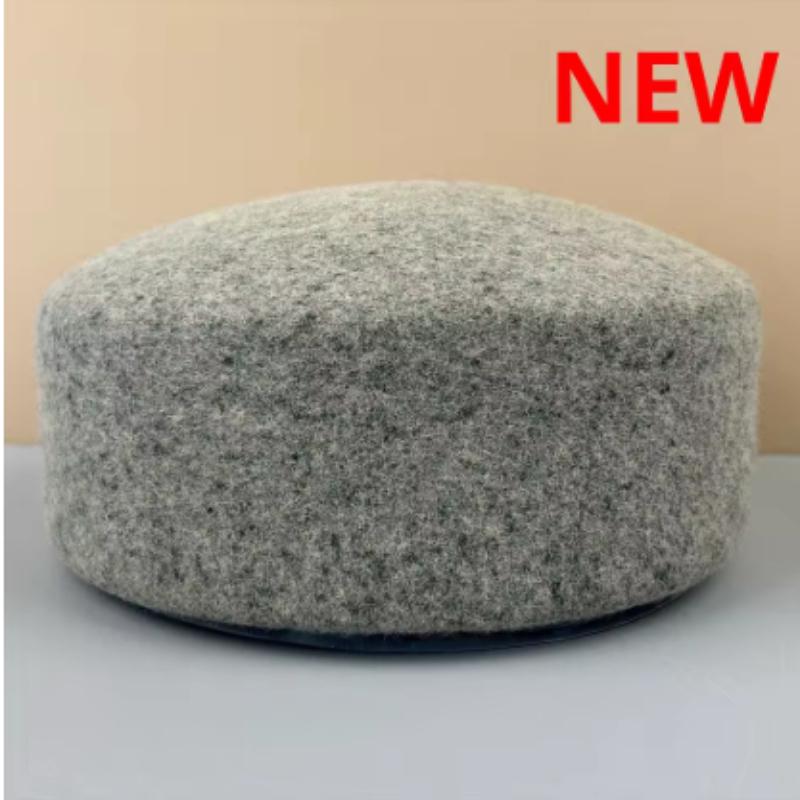 Autumn Winter Women'S Hard Top Beret Hat White Black Wool Felt Pillbox Hat Fashion Retro Fascinating Hostess Formal Designer Cap