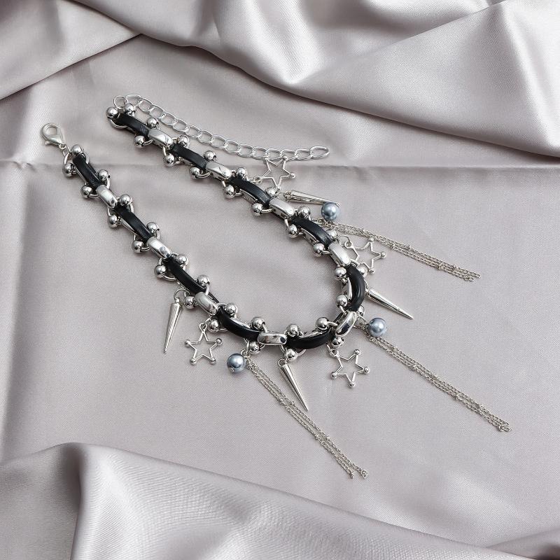 New Five-Pointed Star Tassel Pendant Necklace For Women Y2K Chain Choker Necklace Fashion Party Jewelry Accessories Gift