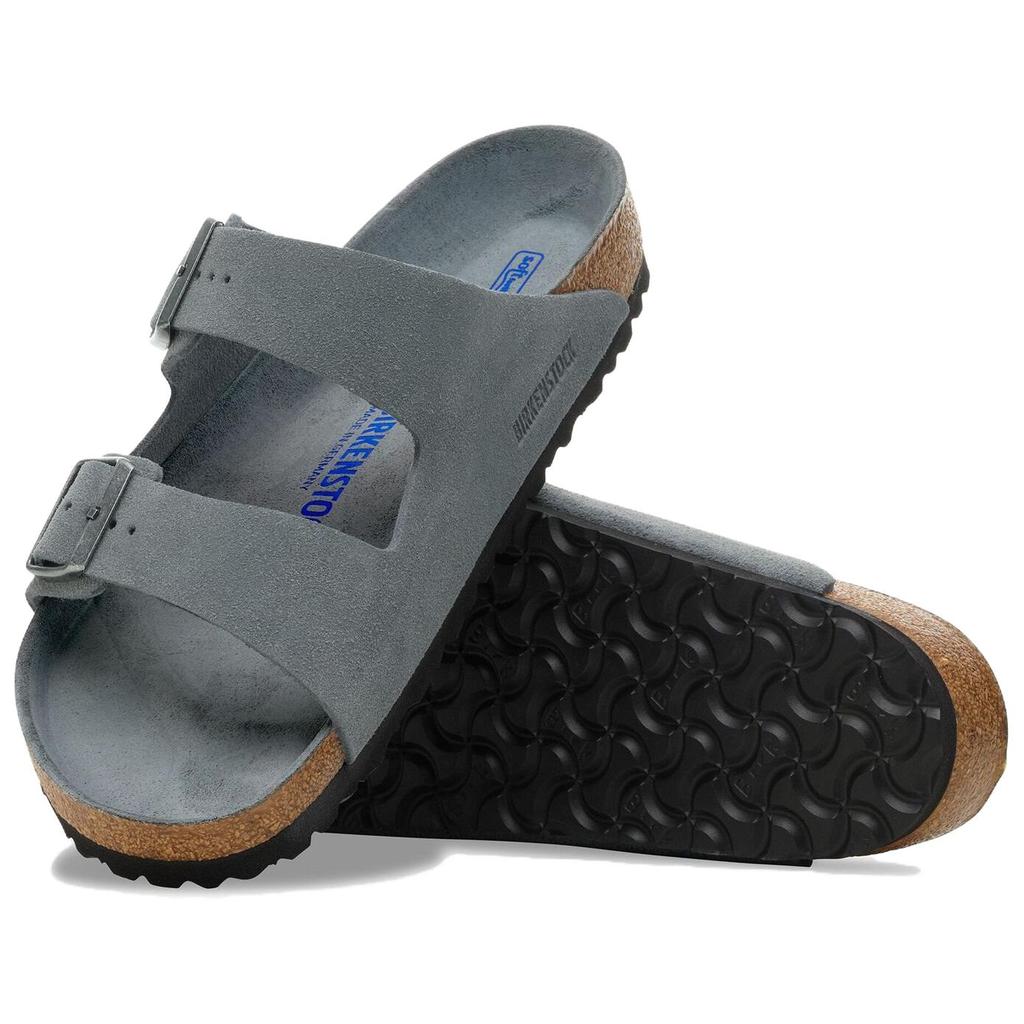 Birkenstock Arizona Soft Footbed Slide Slippers Unisex Gray Regular Loose Fit 1030860