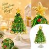 Glass Christmas Tree Decoration for Holiday Home Tabletop Display