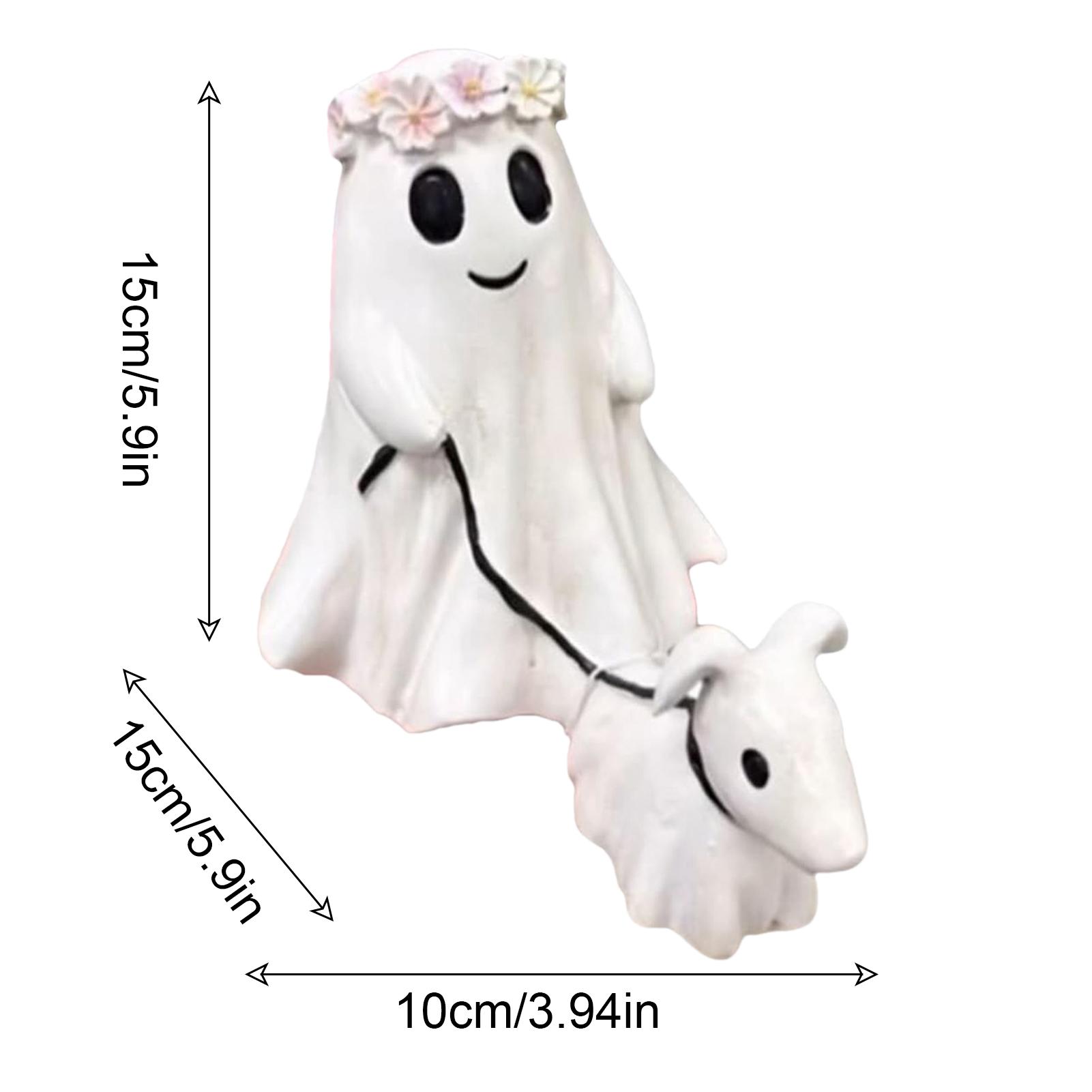 

Ghost Walking Dog Statue Halloween Ghost Walking Dog Statue Halloween Creative Ghost Walking His Ghost Dog Desk Decoration белый