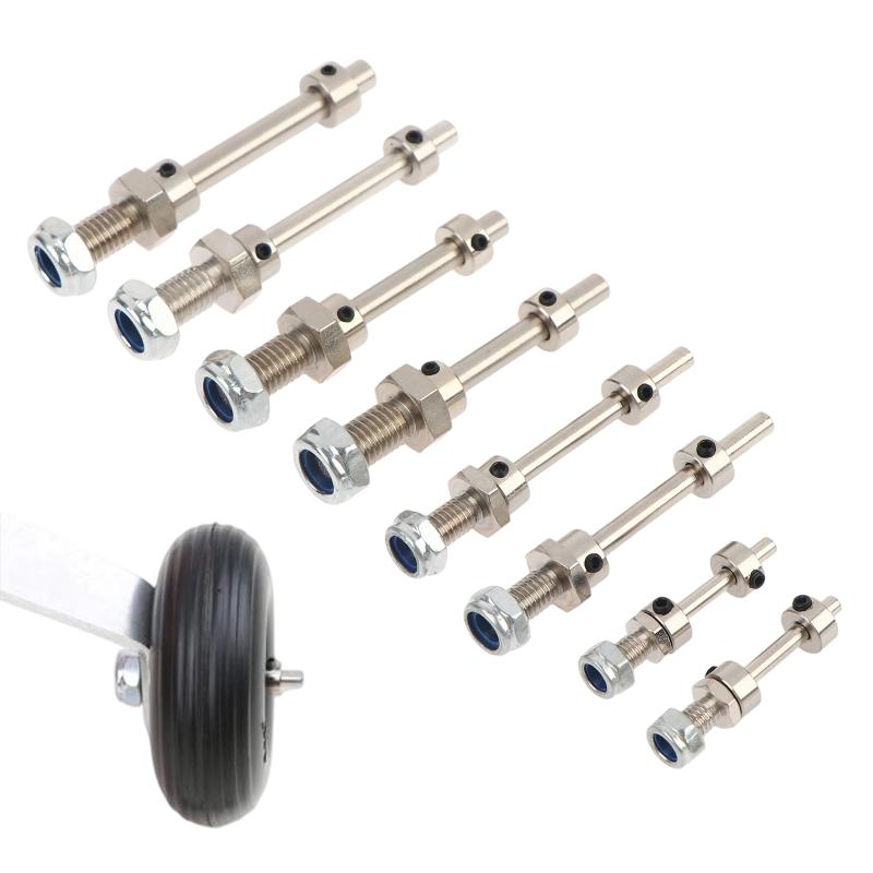 2 Pcs Precision Steel Wheel Axles with Stop Nuts 3/4/5/6MM for RC Aircraft Landing Gear Assembly