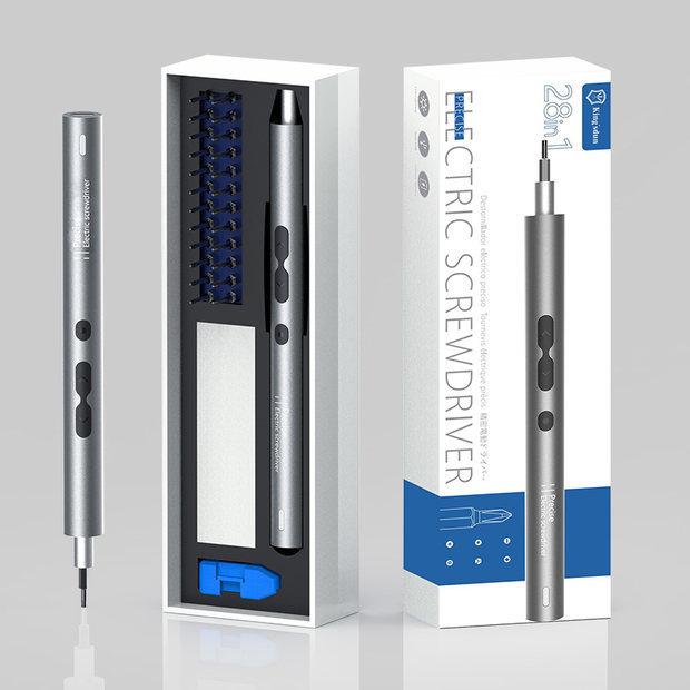 Mini elektrisk skrutrekker, 62 i 1 oppladbar trådløs presisjonskraftskrutrekkersett med 48 bits, LED-lys, magnetisk matte