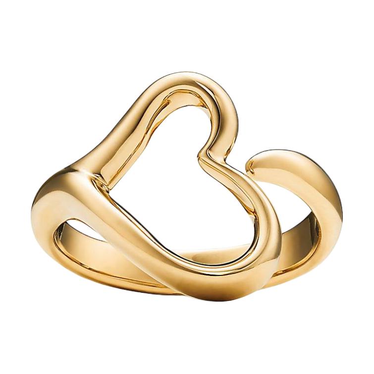 

Tiffany & Co. Heart-Shaped 18K Gold Ring Unisex rings 74239803 Box,7 1/2