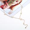 Pearl Pendant Necklace For Women With Alloy Material And Water Wave Chain For Wedding And Formal Events