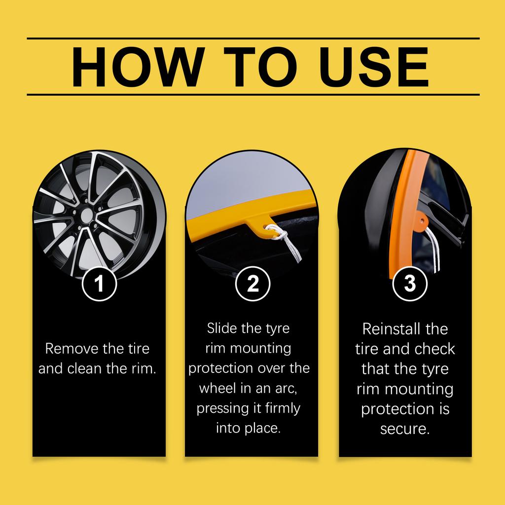 Rim Protector, Tire Rim Installation Protector, Car And Motorcycle Rim Protector, Tire Assembly Edge Rope
