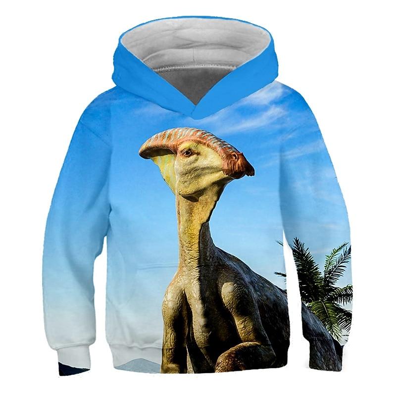 Children's Fashion Animal Print Pullover Hoodie Hooded Sweatshirt Clothing
