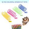 12pcs Kitten Coil Spiral Springs Cat Toys Interactive Gauge Cat Spring Toy Colorful Springs Cat Pet Toy Pet Products