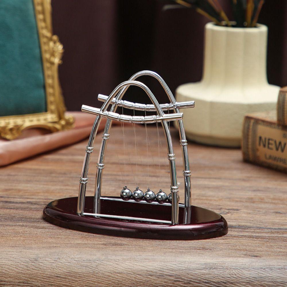 Desktop Toys Pendulum Cradle Decor Physics Science Steel Balance Ball  Office Table