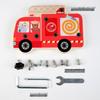 Wooden Fire Truck Screwdriver Set for Kids: Sensory Assembly Toy for 3-5 Years