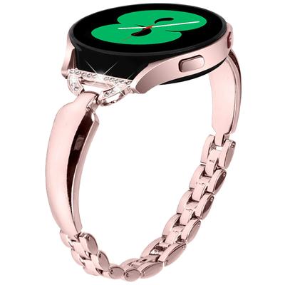 Brățară de ceas pentru Samsung Galaxy Watch7 44mm/40mm Curea de schimb Decor cu strasuri în formă de D Brățară de ceas din aliaj
