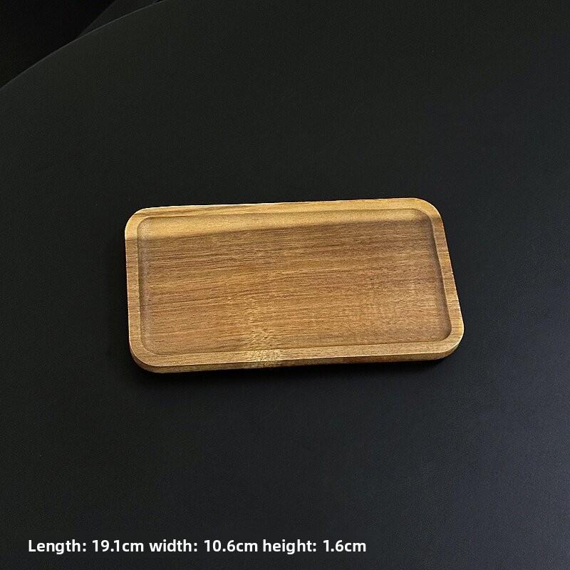 High-end Acacia Wood Rectangular Tray Cafe Plate Afternoon Tea Dessert Plate Bread Serving Tray Tea Tray