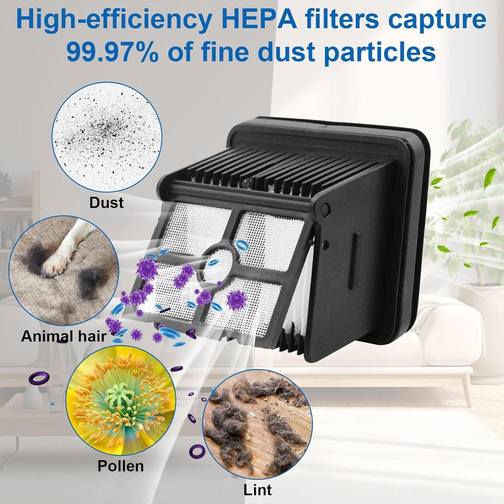 For Dreame H12 Pro / H12 Dual Wet & Dry Suction Vacuum Cleaner Accessories, Brush Roller and HEPA Filter,Replacement Spare Parts