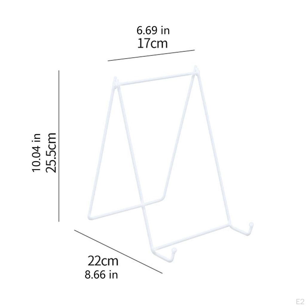 Plate Holder, Picture Frame Easel Iron Display Stand Photo for Office Dinner Plates Shelf