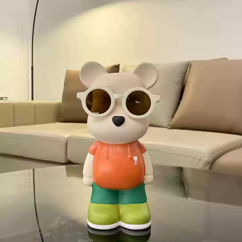 Internet Celebrity Violent Bear Piggy Bank Cartoon Creative Modern Living Room Decoration Simple Home  Cabinet Ceramic Ornament