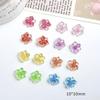 Transparent Five-Petal Flower Nail Art Decorations - Peach Blossom Design 