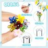 Fiori di Vetro in Miniatura Fiori Piccoli di Vetro Fiori del Mese di Nascita Bouquet di Fiori Selvatici di Cristallo per Donne Mamma Matrimonio Festa della Mamma Ufficio