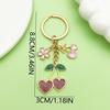 Red Cherry Pearl Resin Keychain Pendant