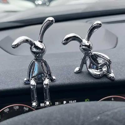 Long-Eared Rabbit Double Statue Cartoon Decoration Accessories Living Room Bedroom Car Decoration Desktop Decorative Ornamet