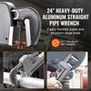 SucceBuy Pipe Wrench Aluminum Straight Pipe Wrench Adjustable Plumbing Wrench High Strength Jaw & Ergonomic Handle Automotive