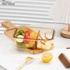 Elegant High Borosilicate Glass Divided Food Storage Container