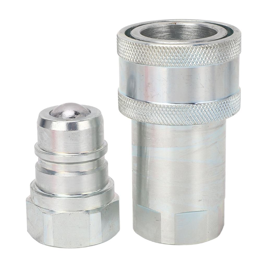 Hydraulic Quick Coupler 1in NPT Hardened Steel 4000PSI 24GPM Quick Connect Hydraulic Coupling for