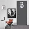 3D Acrylic WC Door Sign Mirror Wall Stickers Toilet Wash Room Label Self-adhesion Acrylic Sticker for Hotel Home Decoration