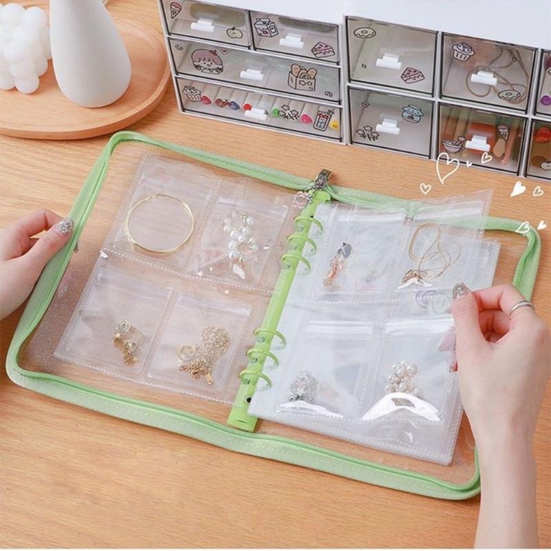 Jewelry Storage Solution with Individual Pockets Dust Proof Jewelry Holder with Fashionable Look for Women