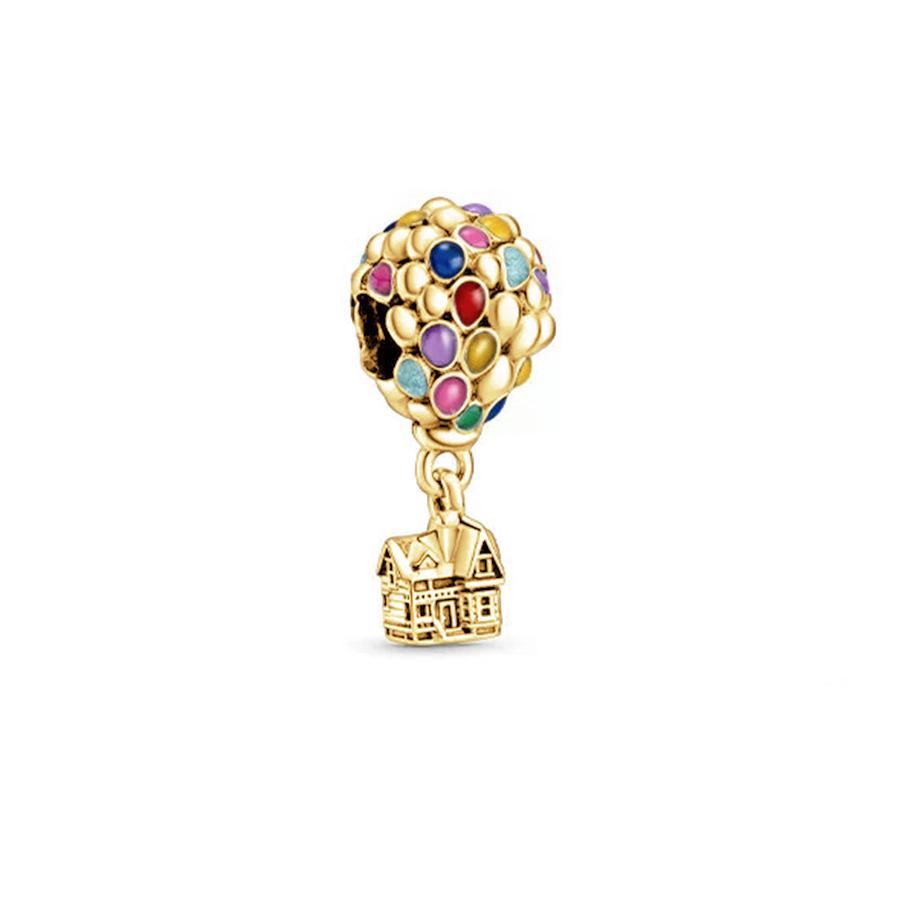 Sparking Gold Heart Clip Family Tree Dangle Charm Beads Fit Snake Silver Bracelet Necklace Beads For Diy Jewelry Women Gift