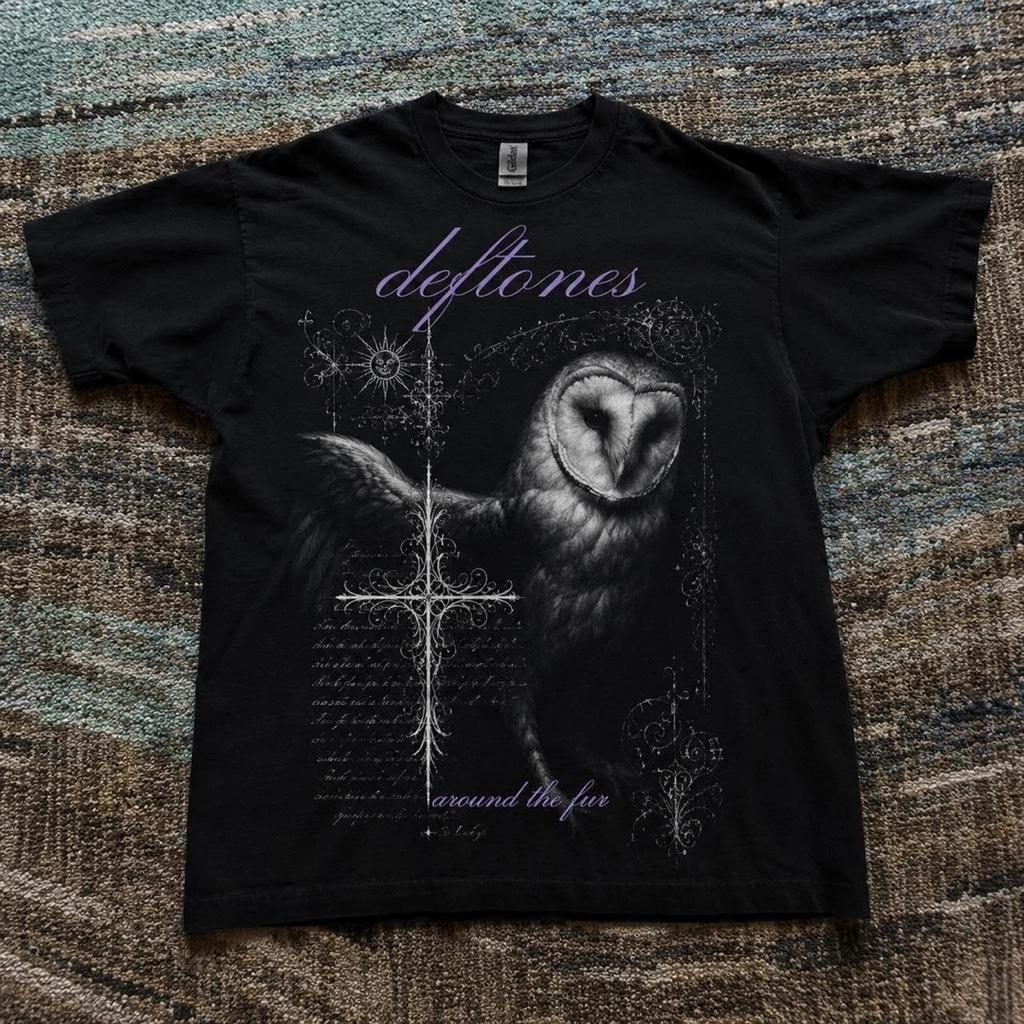 Deftones Owl Alternative Unisex Black T-shirt S-
