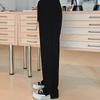 Damen Übergröße Weitbein Kordelzug Hose Herbst Drapierte Gerade Freizeithose