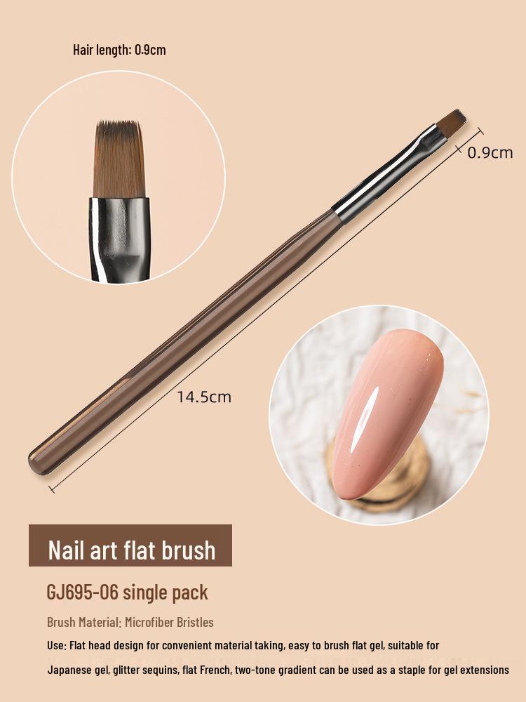 

Acrylic Coffee Color Japanese Nail Art and Light Therapy Brush