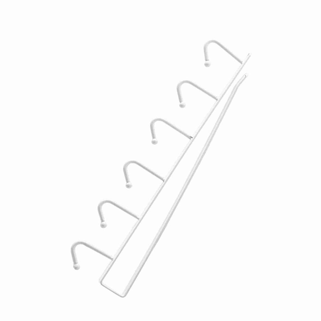 Multifunction Kitchen Storage Rack Cupboard Shelf Hanging Hook Wardrobe Organizer Holder White