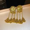 GemChic Women's New Vintage Hollow Round Tassel Fringe Earrings Ethnic Fashion Stud Earrings Birthday Christmas Jewelry Gift