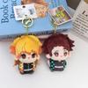 Japanese Anime 'Demon Slayer: Kimetsu no Yaiba' Plush Toy Keychain - Tanjiro & Nezuko Figure Bag Pendant