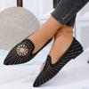 Fashion Women Flats Comfortable Slip On Loafers 2025 New Autumn Shallow Shoes for Women Rhinestone Plus Size Sneakers Zapatos De Mujer