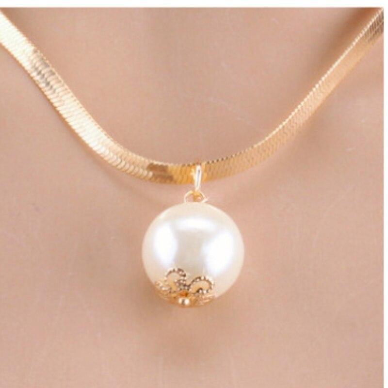 2pcs Collier Or Dames Simple Mode Style Hip Hop Chaîne Serpent Cuivre Perle Baroque Portrait Pendentif Carré Bijoux