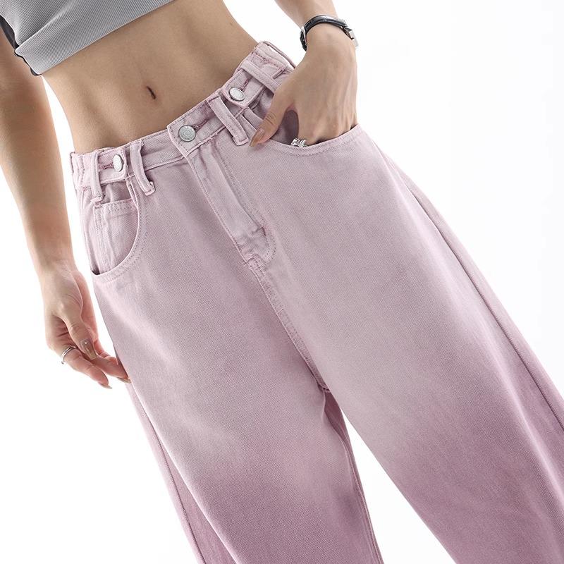 

Женские джинсы Dopamine малого размера с градиентной варкой и широкими штанинами - Летний уличный стиль Medium