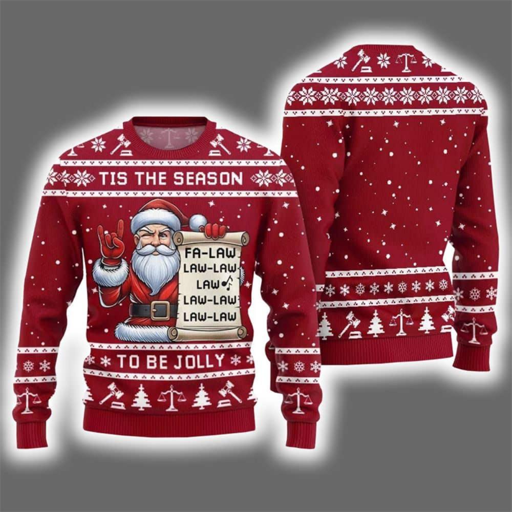 Christmas Element Pattern Men's Sweatshirt Santa Claus 3D Print Pullover Autumn Women Crew Neck Hoodie Long Sleeve Kids Tops