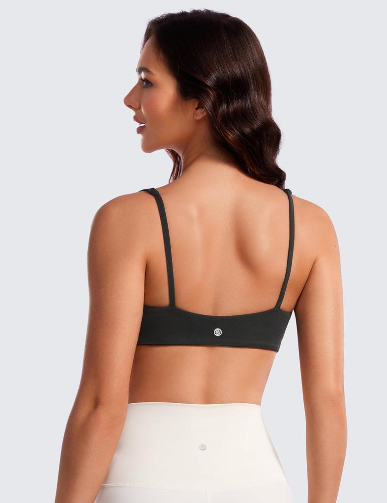 CRZ YOGA Sport Yoga Rundhals Asiatisch XS BH, BH, Camisole, Kabellos, Mit Cups, Schnelltrocknend, Stretch, Passform, Butterluxe, Schwarz,