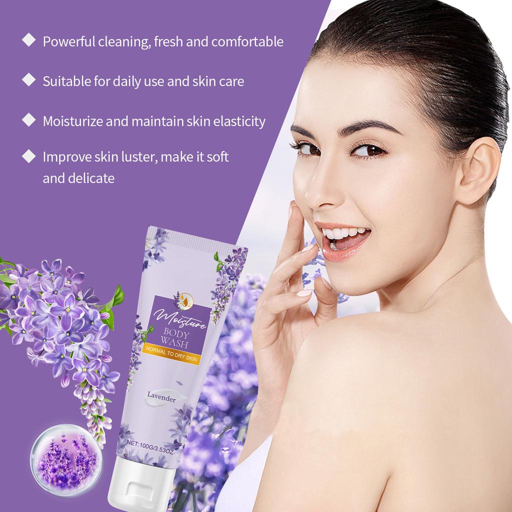 Levendula hidratáló tusfürdő A levendula szérum megtisztítja a bőrt hidratáló tusfürdő