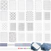 154pcs Sashiko Embroidery Pattern Set Stabilizers Water Soluble Embroidery Transfer Stencils Stabilizers Embroidery Paper Stick
