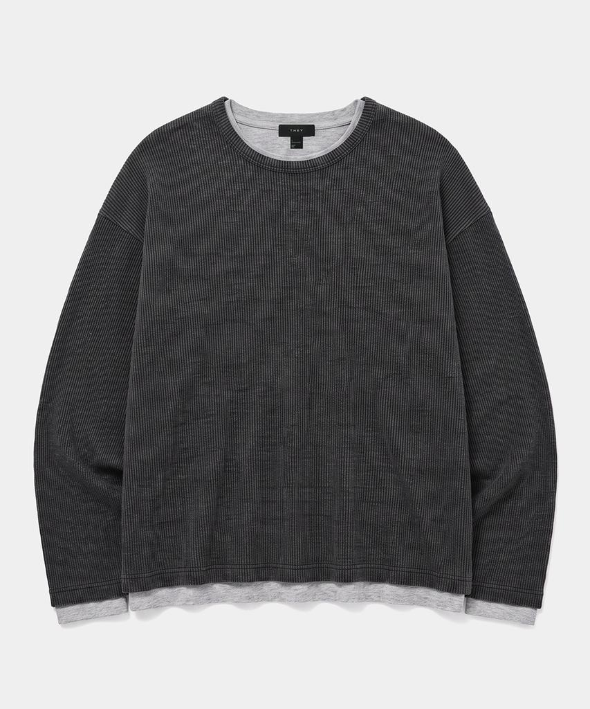 THEY Layered Ribbed Round T-Shirt_4 Colors