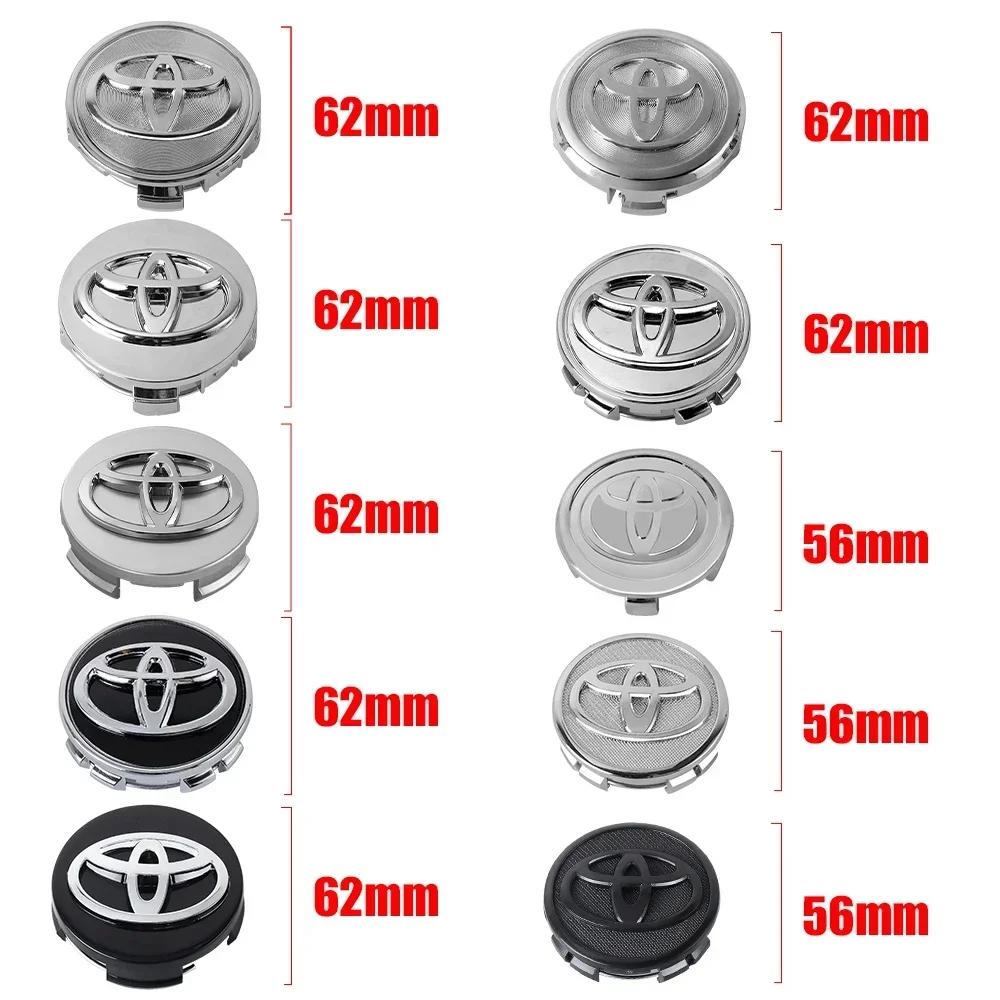4PCS 62mm Car Wheel Center Cover Decoration Badge Car Hub Cap For Toyota C-hr Rav4 Yaris Hilux Avensis Prius Auris Corolla Cross