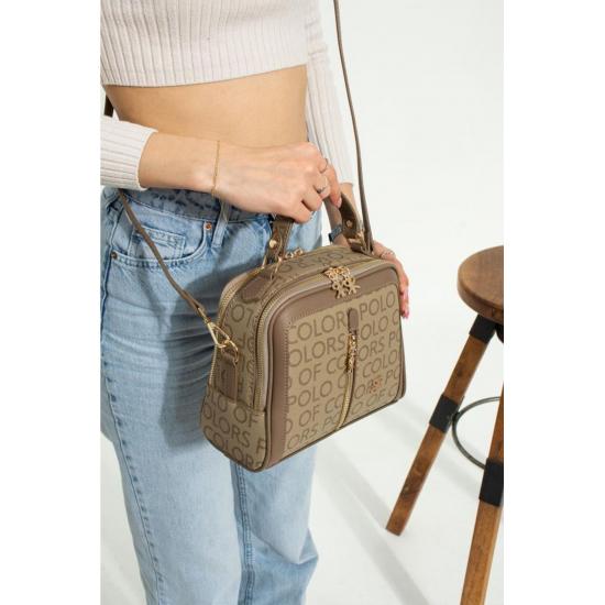 Taschen und Koffer Tara Red Kamel Damen Schultertasche und Tasche 20x24 Größe