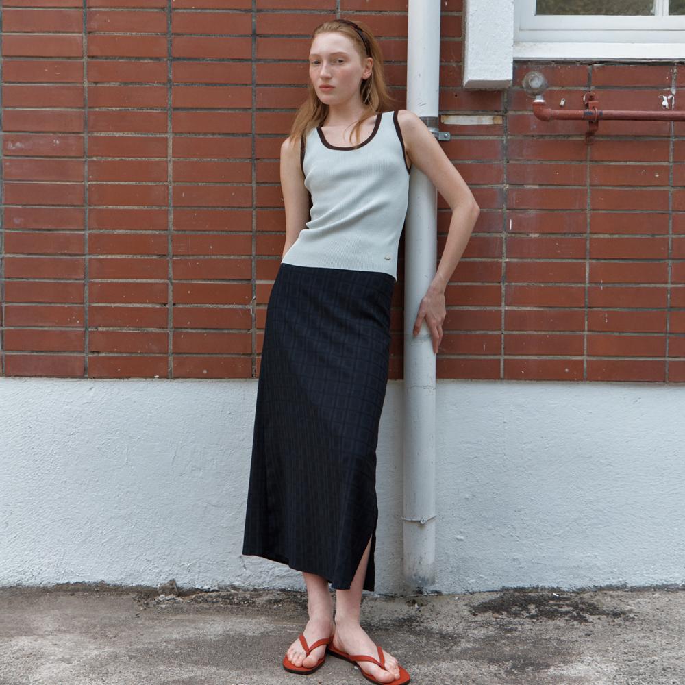Elssibeui Color Block Sleeveless Knit Top_Mint